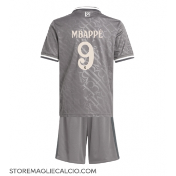 Real Madrid Kylian Mbappe #9 Maglia Gara Terza Repliche 2024-25 Bambino